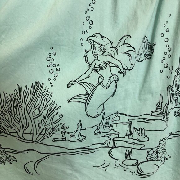 Torrid Disney Little Mermaid Mint Green and Black Dress - Picture 4 of 8